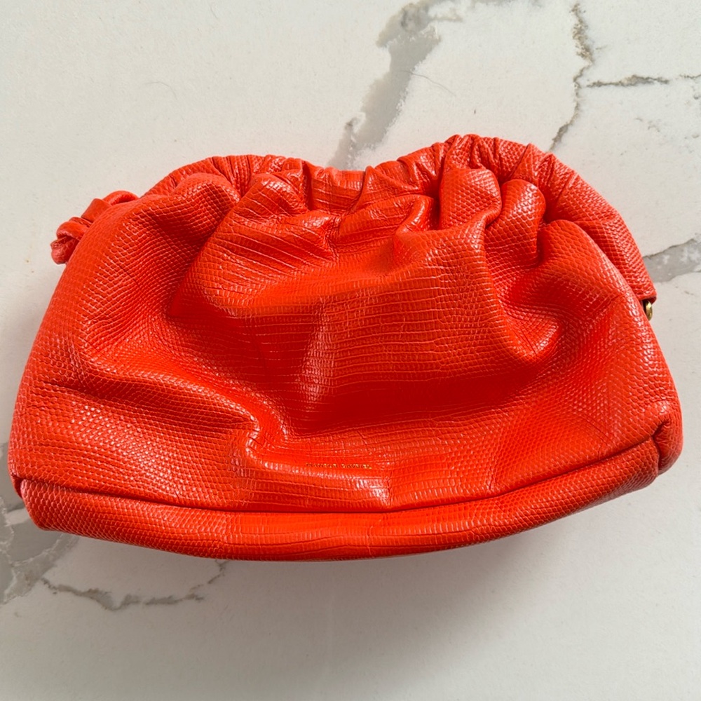 Mansur Gavriel orange crossbody bag/ mini cloud clutch 🪸